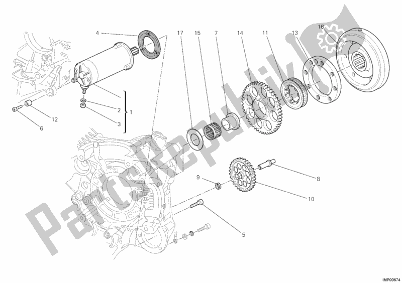 Todas as partes de Motor De Arranque do Ducati Streetfighter S USA 1100 2011